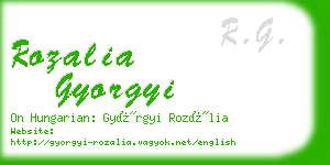 rozalia gyorgyi business card